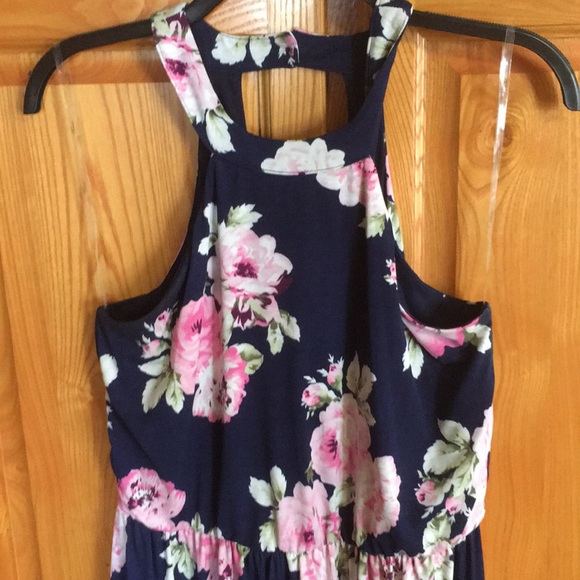 Navy floral summer dress - Picture 2 of 4